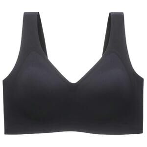Soft Intention Jelly Bra Size 5X Black Seamless Padded No Wire Full Coverage NEW